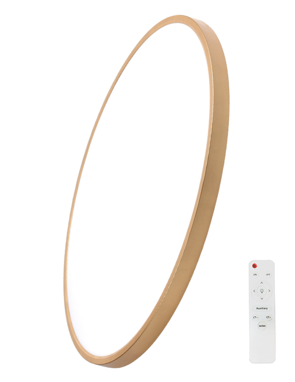 NEXT-600-50W-GL-RC גוף תאורה צמוד תקרה NEXT זהב עם שלט