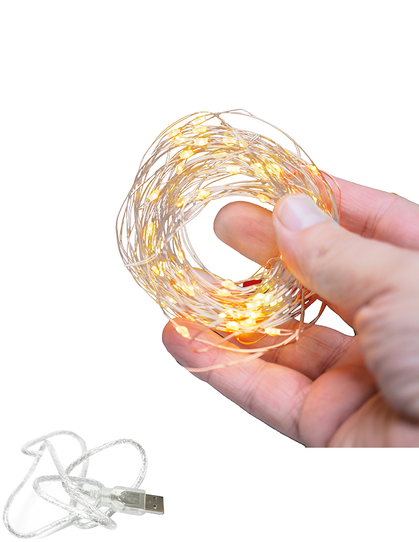 OM-G10-USB-W שרשרת לדים BUBBLE