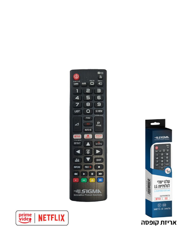 SI-TV-LG-3 שלט ייעודי לטלוויזיות LG
