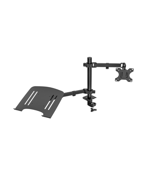 SM-PC-ARM30-1 זרוע קיבוע שולחן למסך מחשב+לפטופ עד 32"